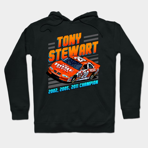 Tony Stewart 20 Legend Hoodie by stevenmsparks